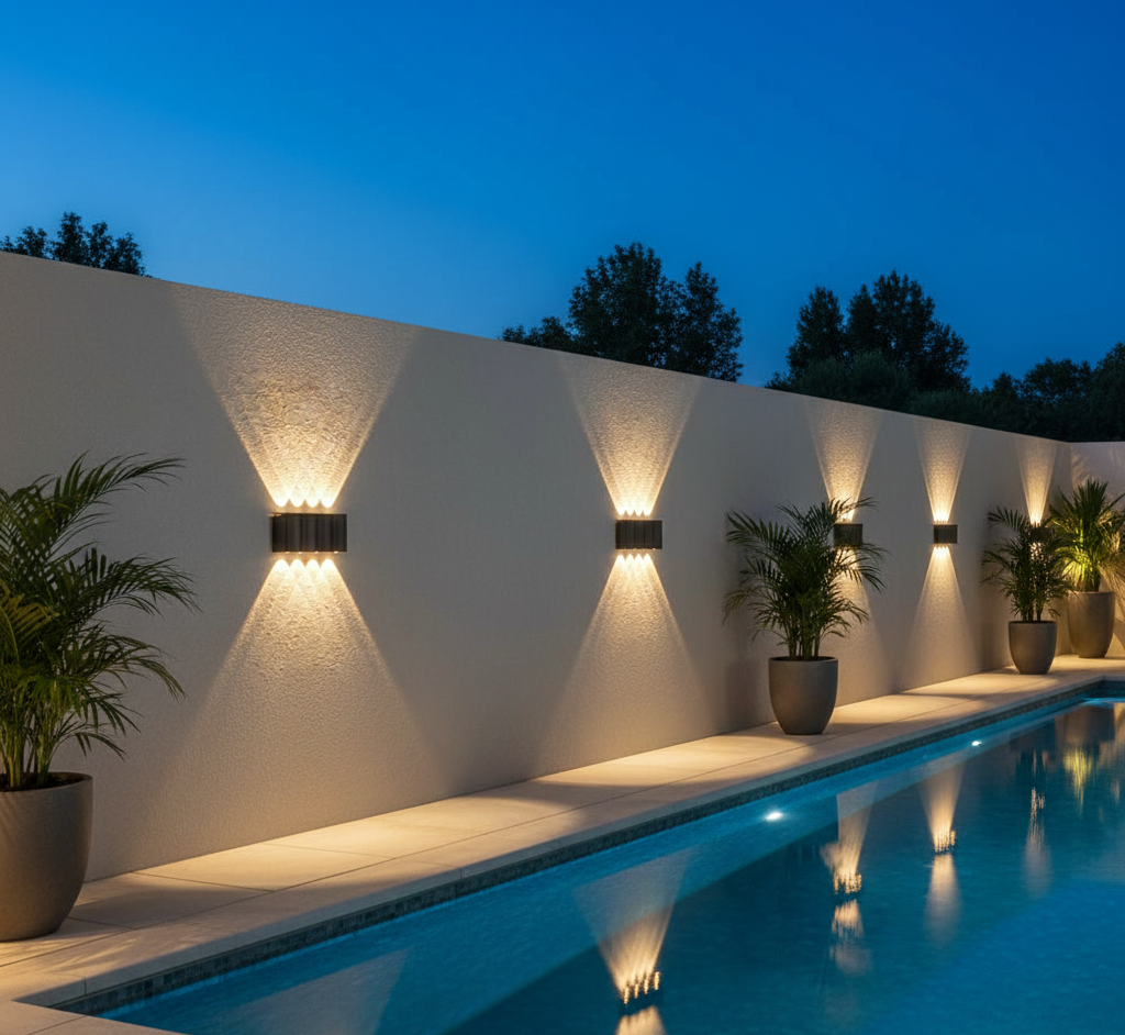 Modern Outdoor Wall Lighting with Architectural Light Effects