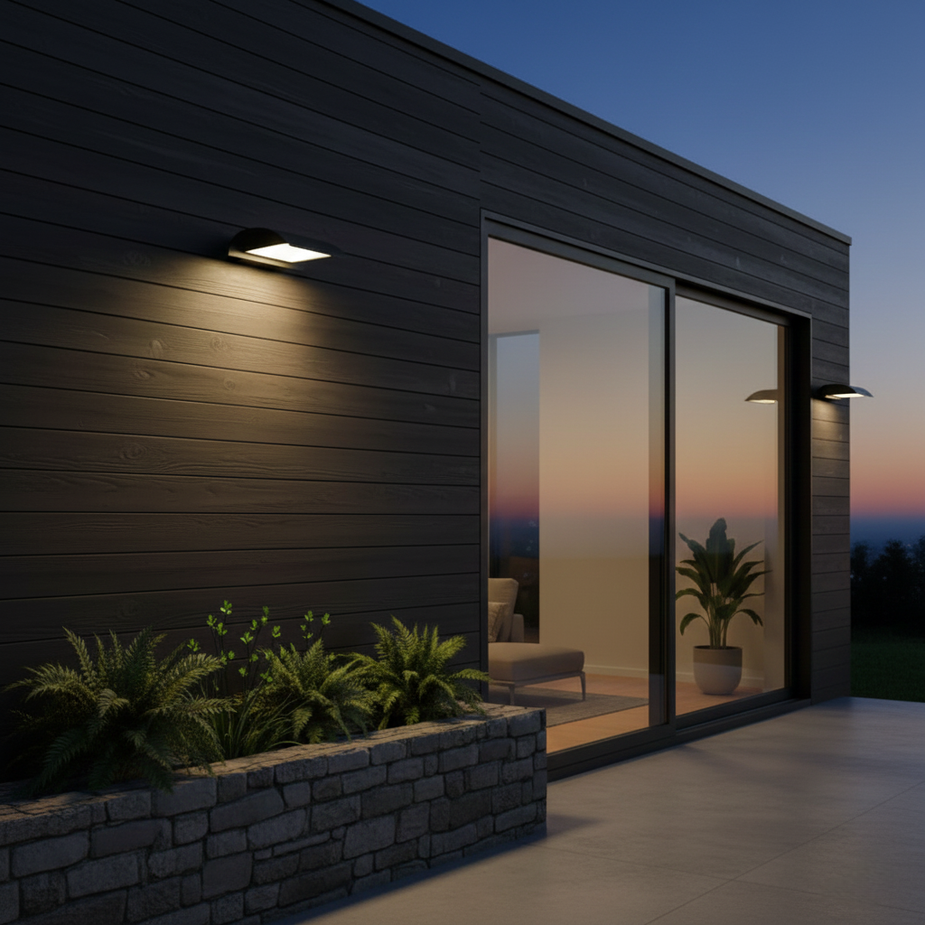 Minimalist Outdoor Wall Lighting with a Warm, Welcoming Glow