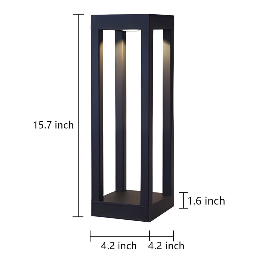 Modern LED Garden Bollard Light with Architectural Design
