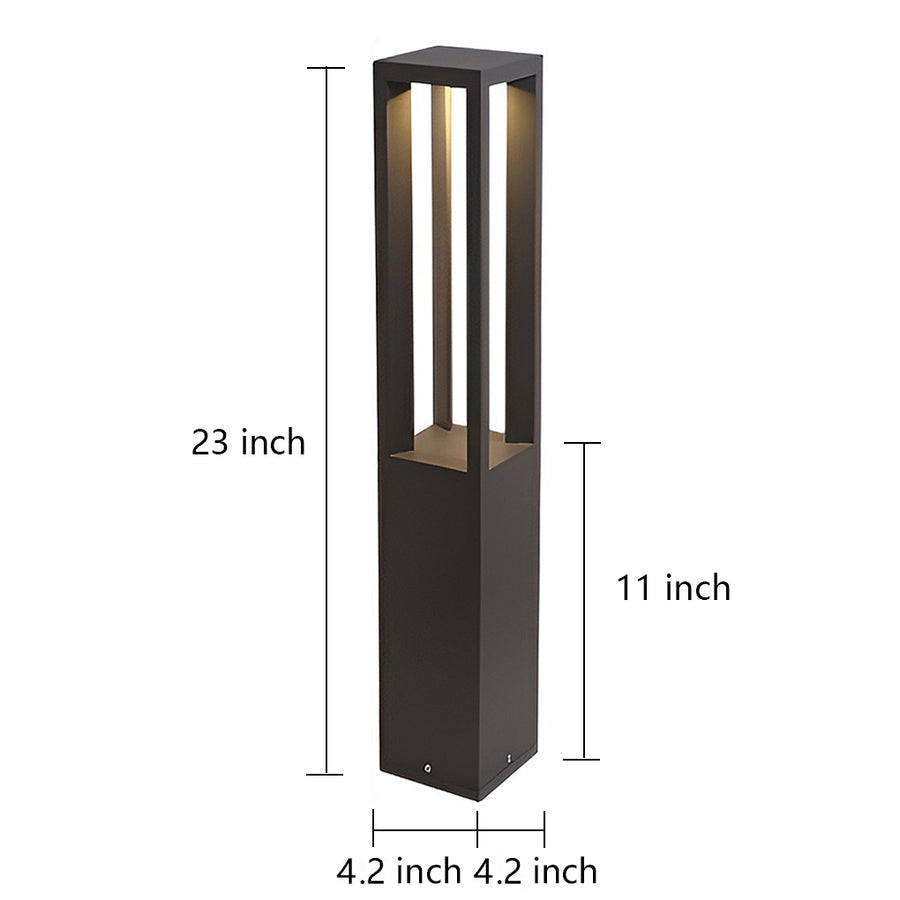 Modern LED Garden Bollard Light with Architectural Design