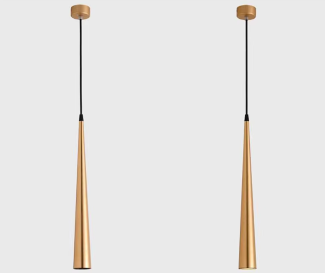 Minimalist Aluminum Cone Pendant Light with Dimmable LED Glow