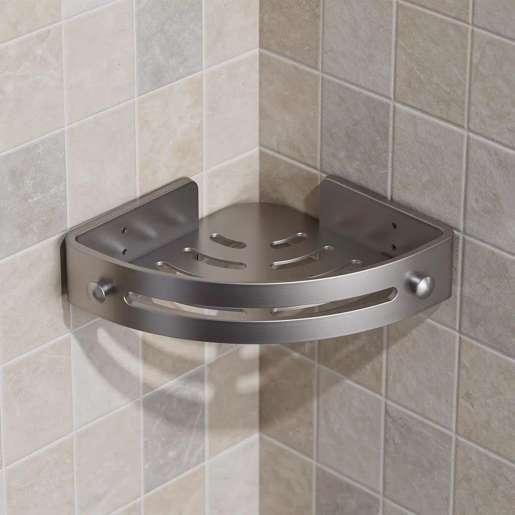 Drill-Free Transparent Shower Shelf