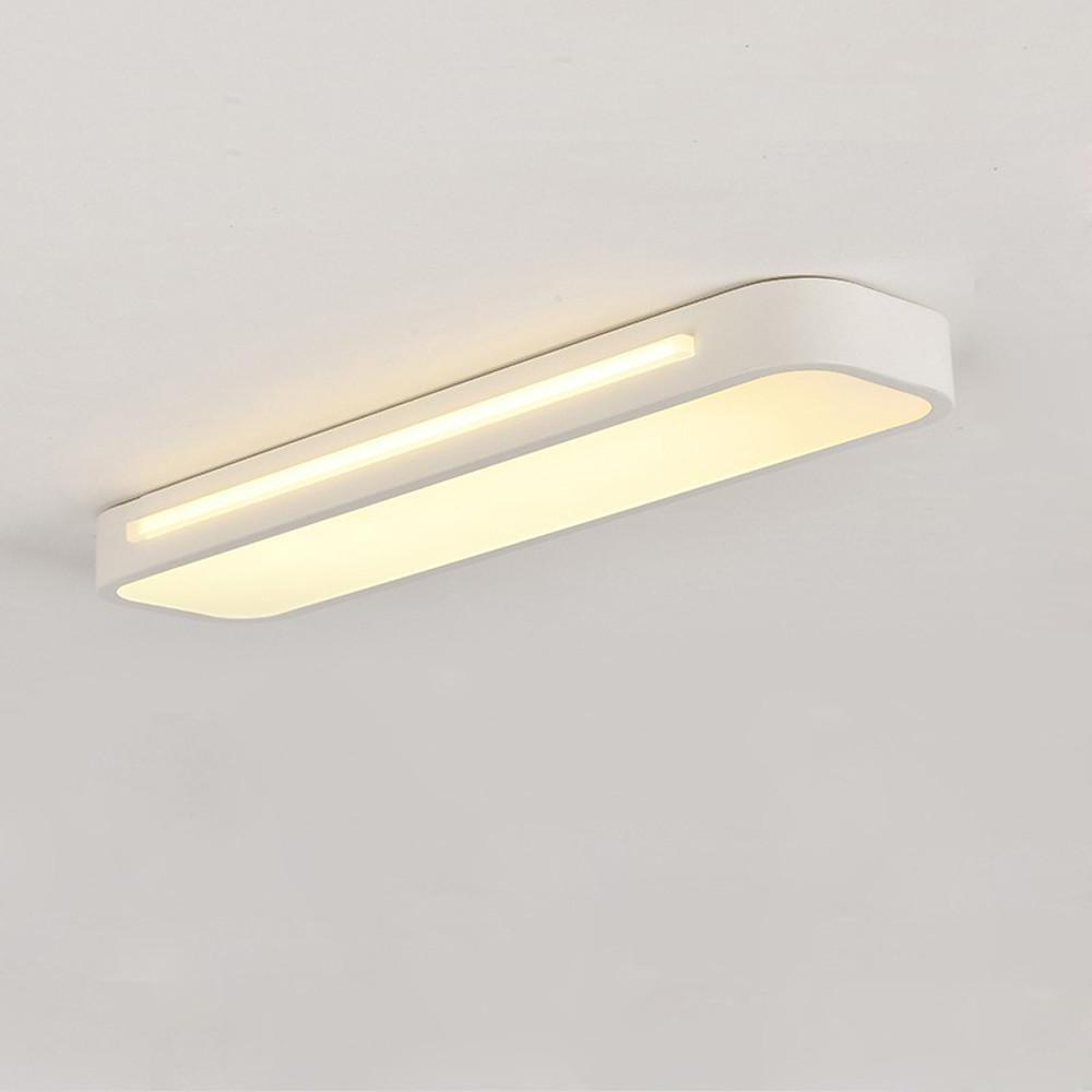 Minimalist Long Oval LED Flush Ceiling Light with Soft Diffused Glow