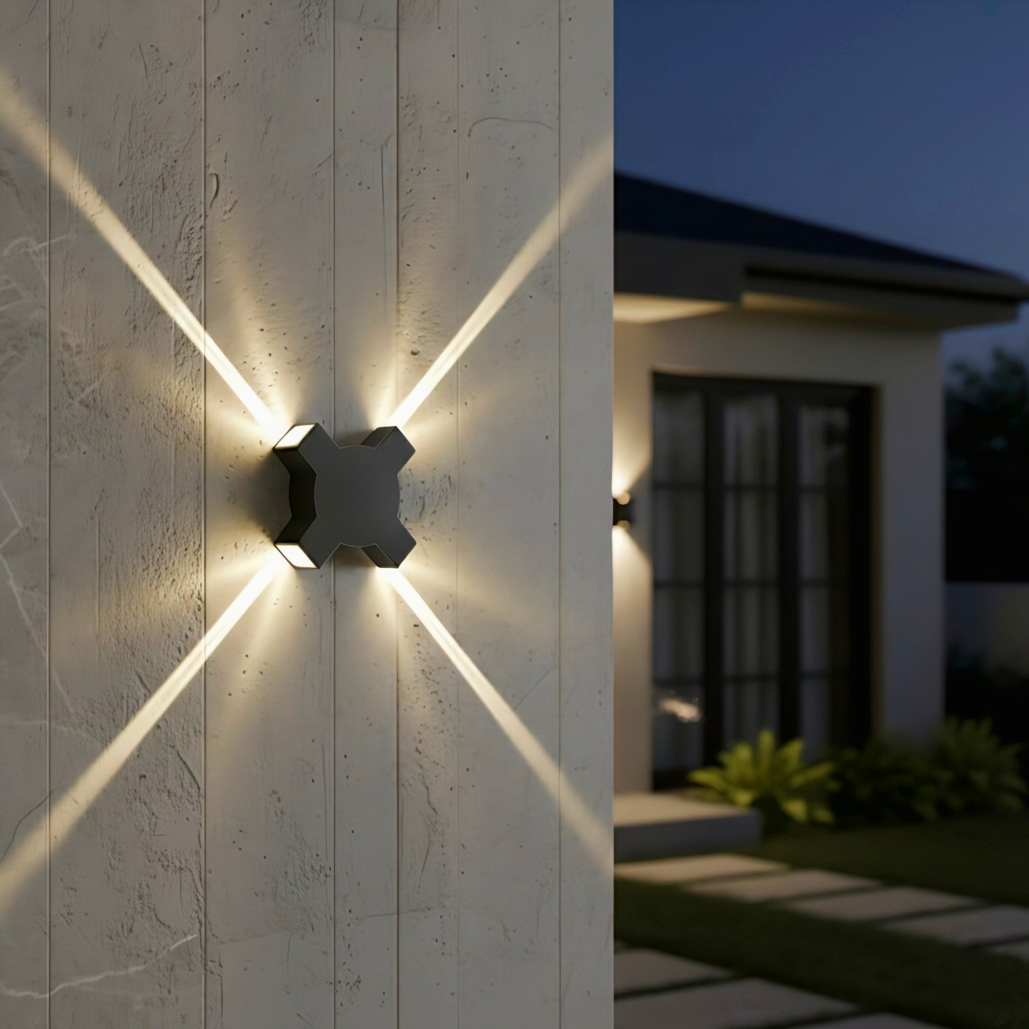 Sculptural Outdoor Wall Lighting with Refined Architectural Glow