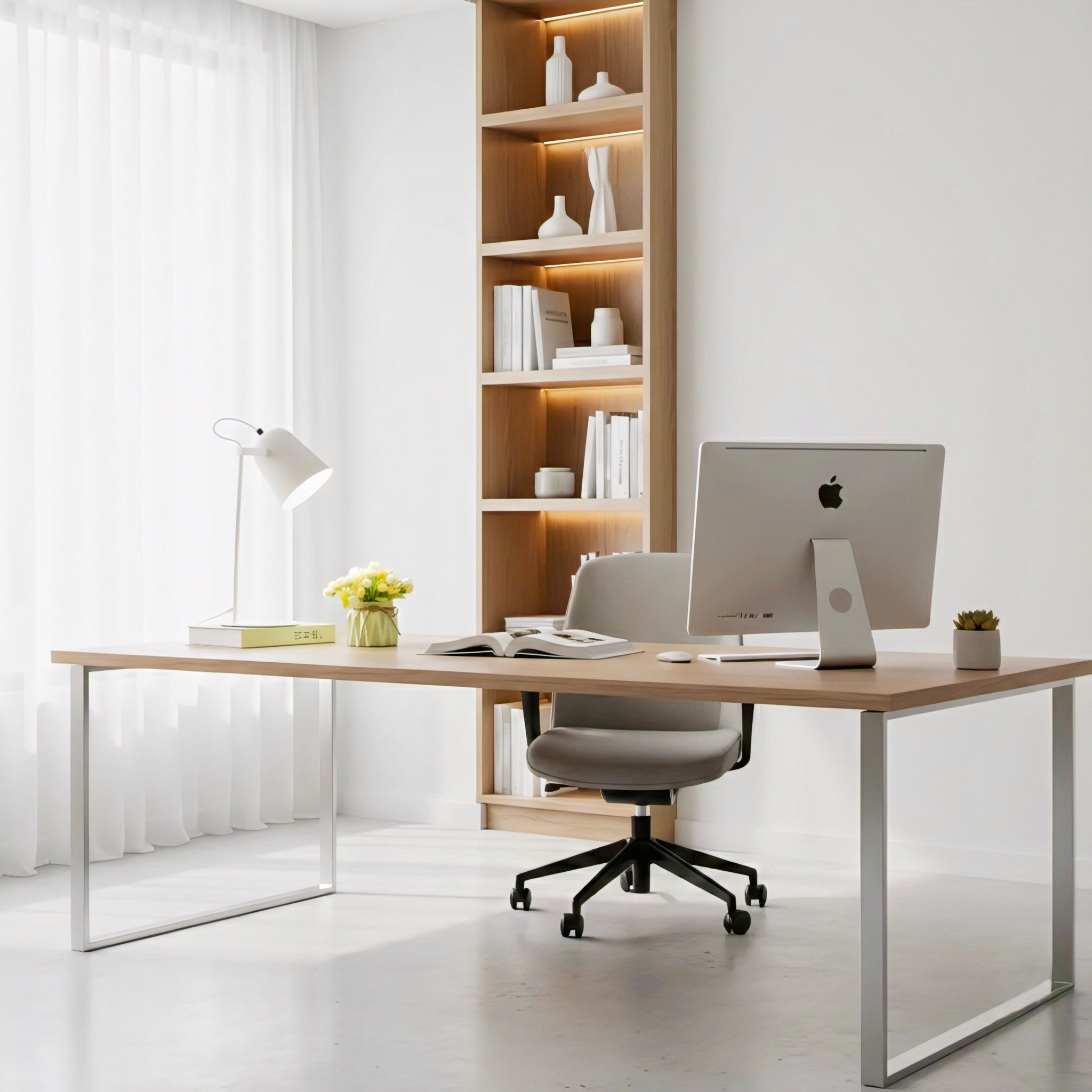 Rotating Table Lamp with Adjustable, Eye-Friendly Light