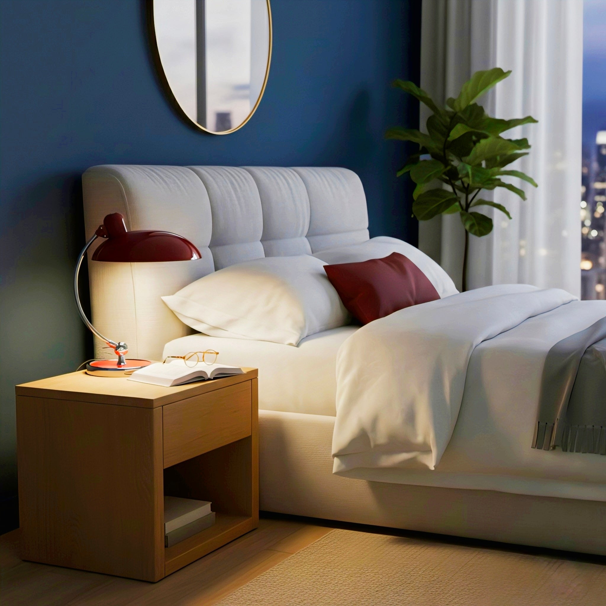 Bauhaus-Inspired Arc Table Lamp with Scandinavian Elegance