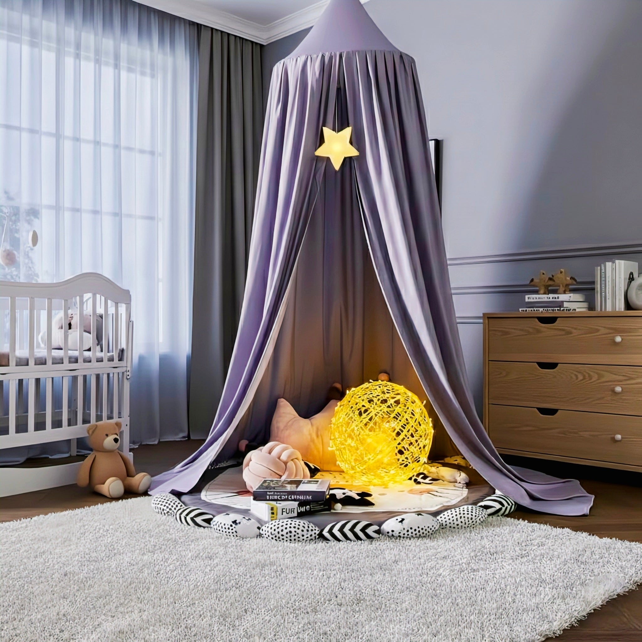 Soft Flowing Canopy for Cozy Children's Spaces