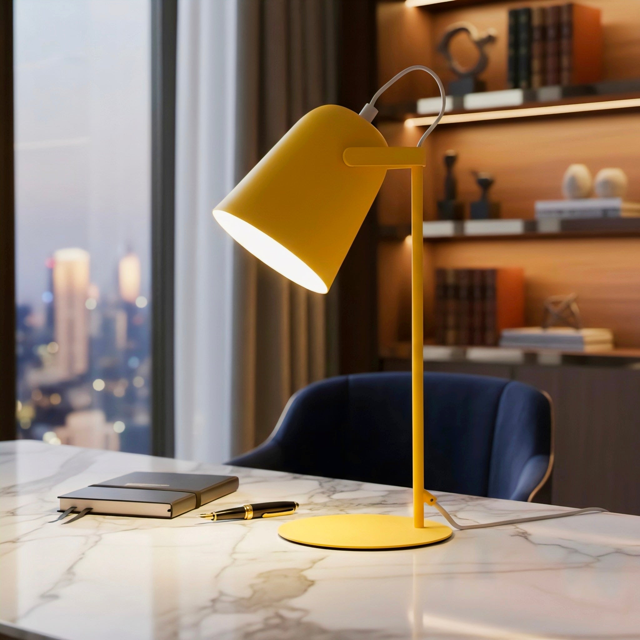 Rotating Table Lamp with Adjustable, Eye-Friendly Light
