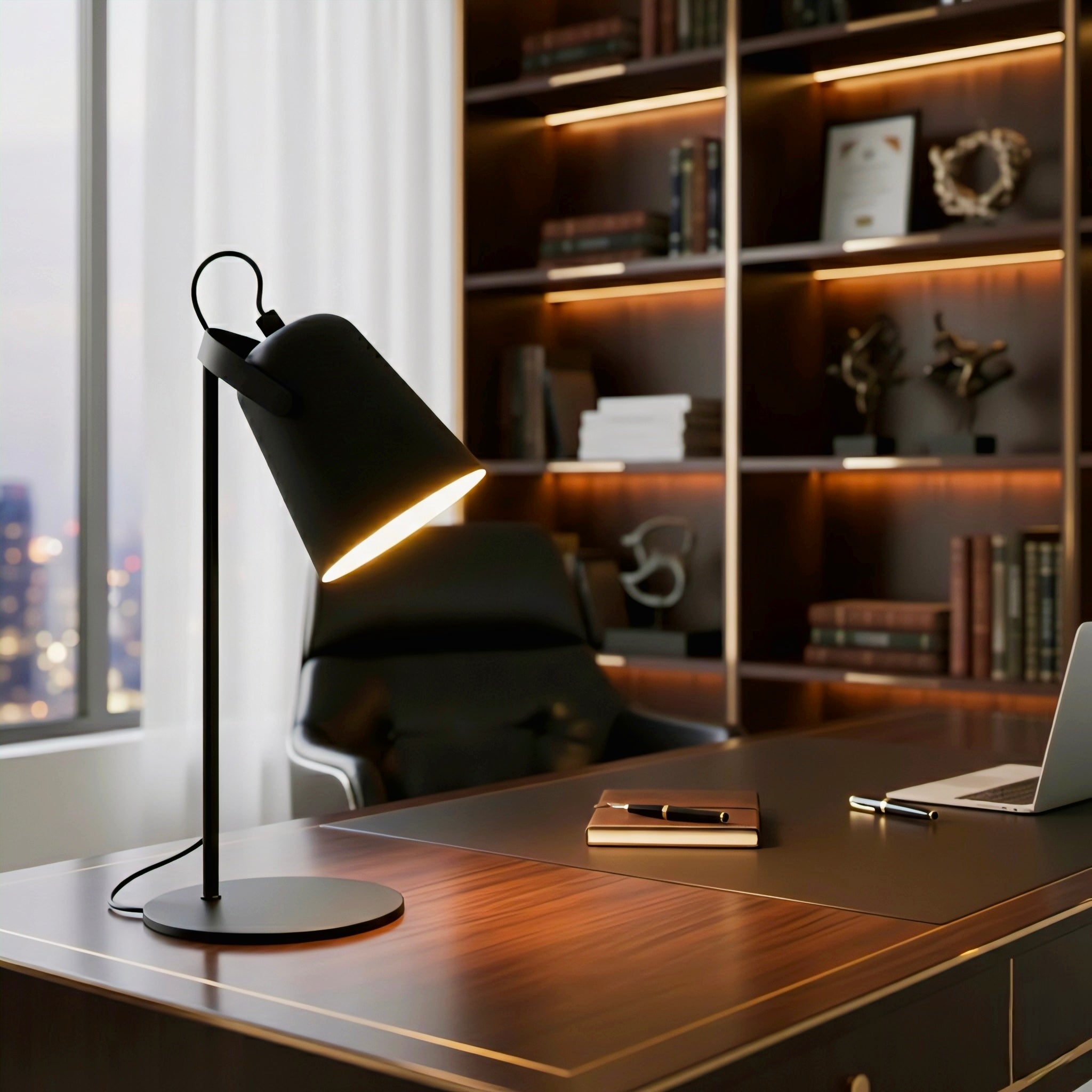 Rotating Table Lamp with Adjustable, Eye-Friendly Light
