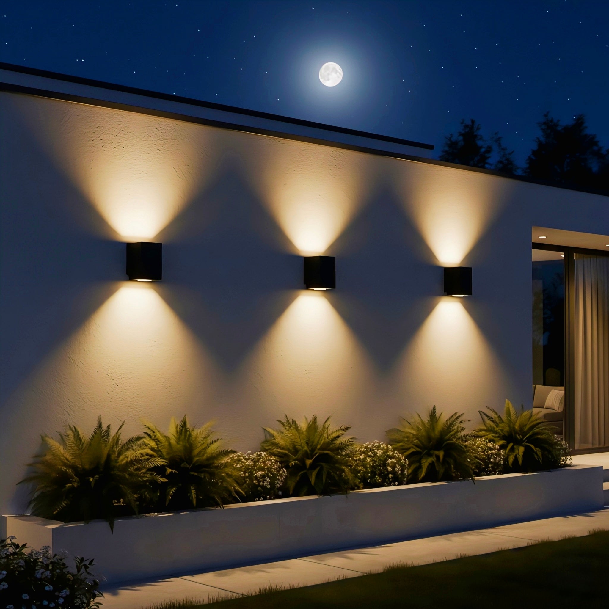 Adjustable Outdoor Wall Light with Motion Sensor and Weatherproof Design