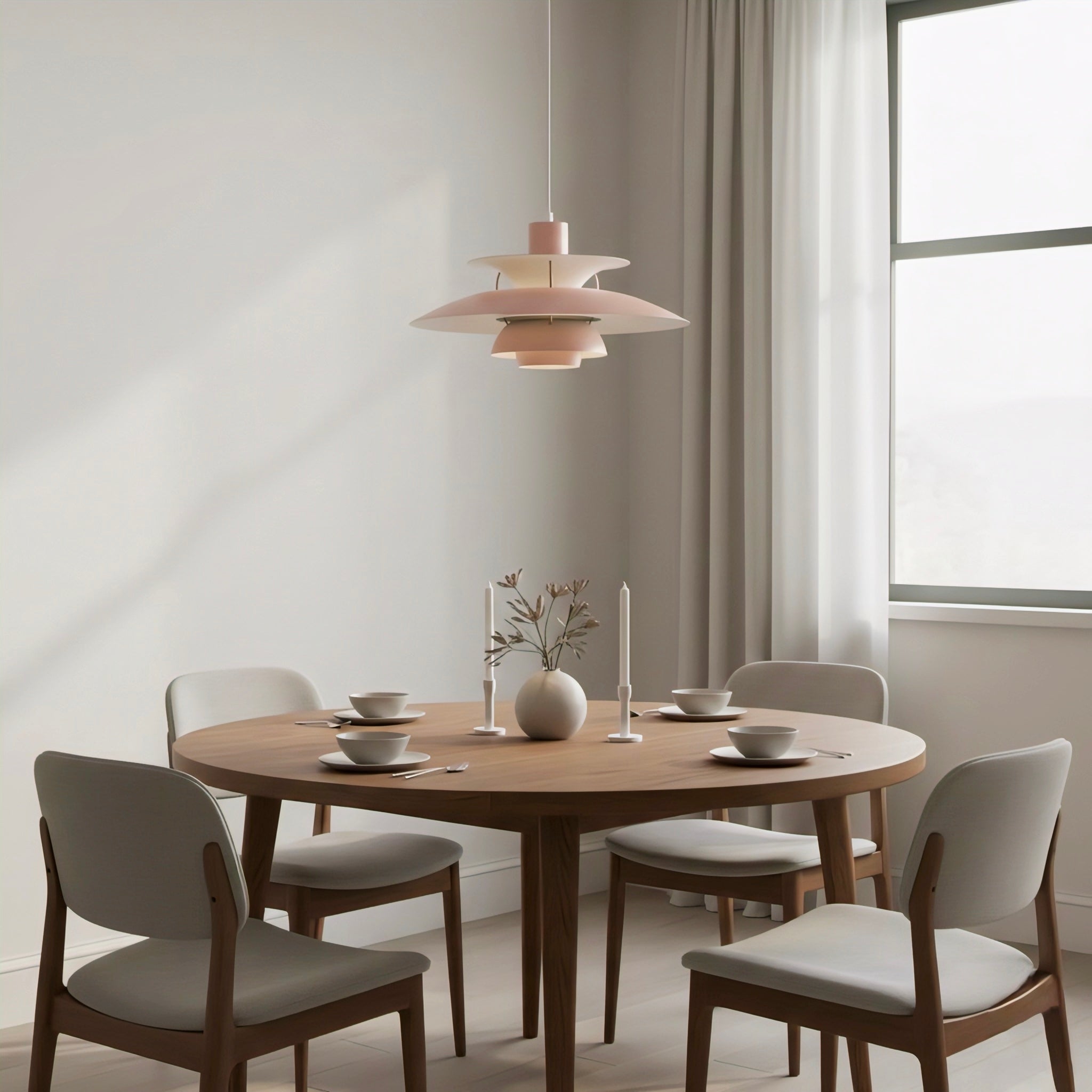 Scandinavian LED Pendant Light with Adjustable Ambient Illumination