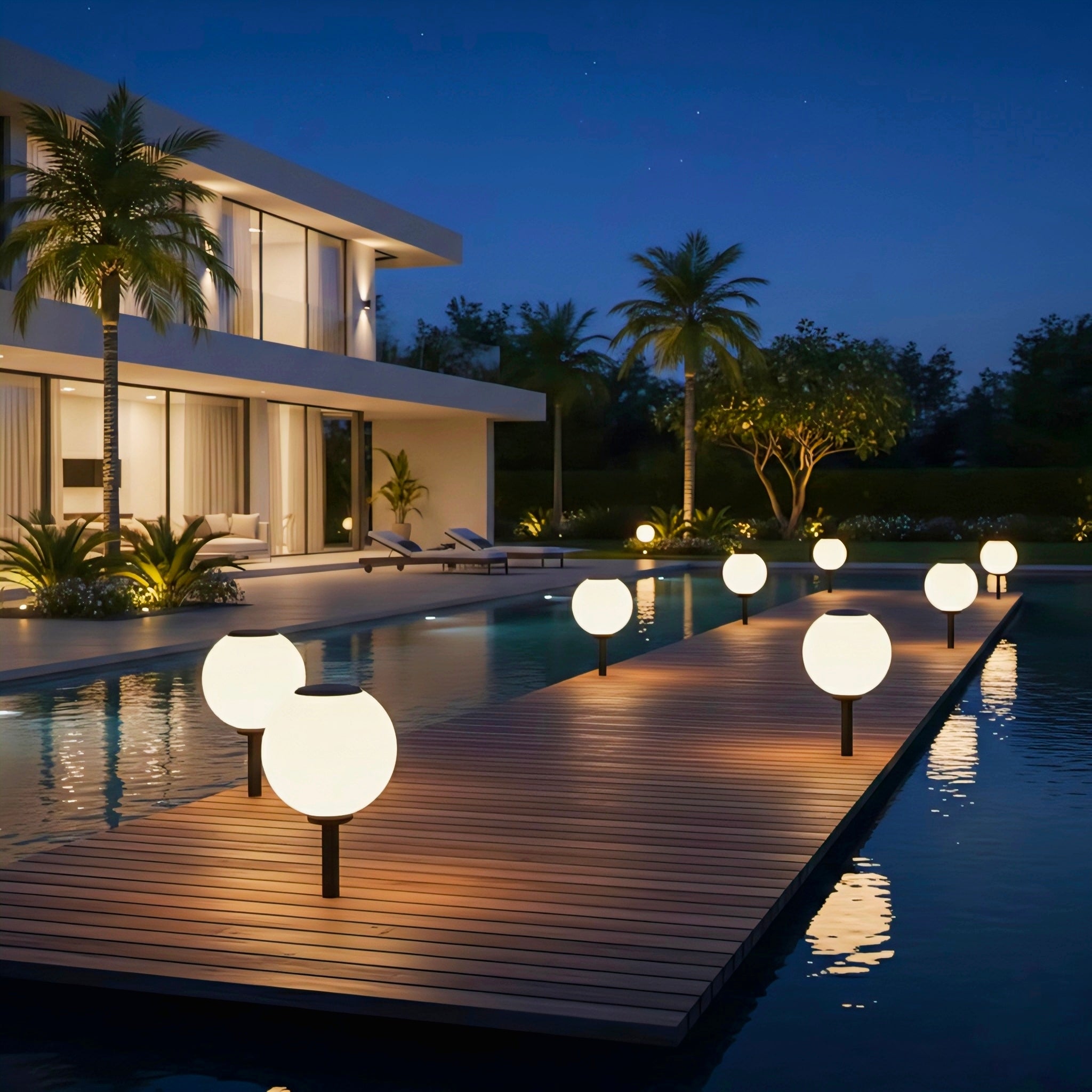 Solar Fence Post Cap Lights with Adjustable LED Glow