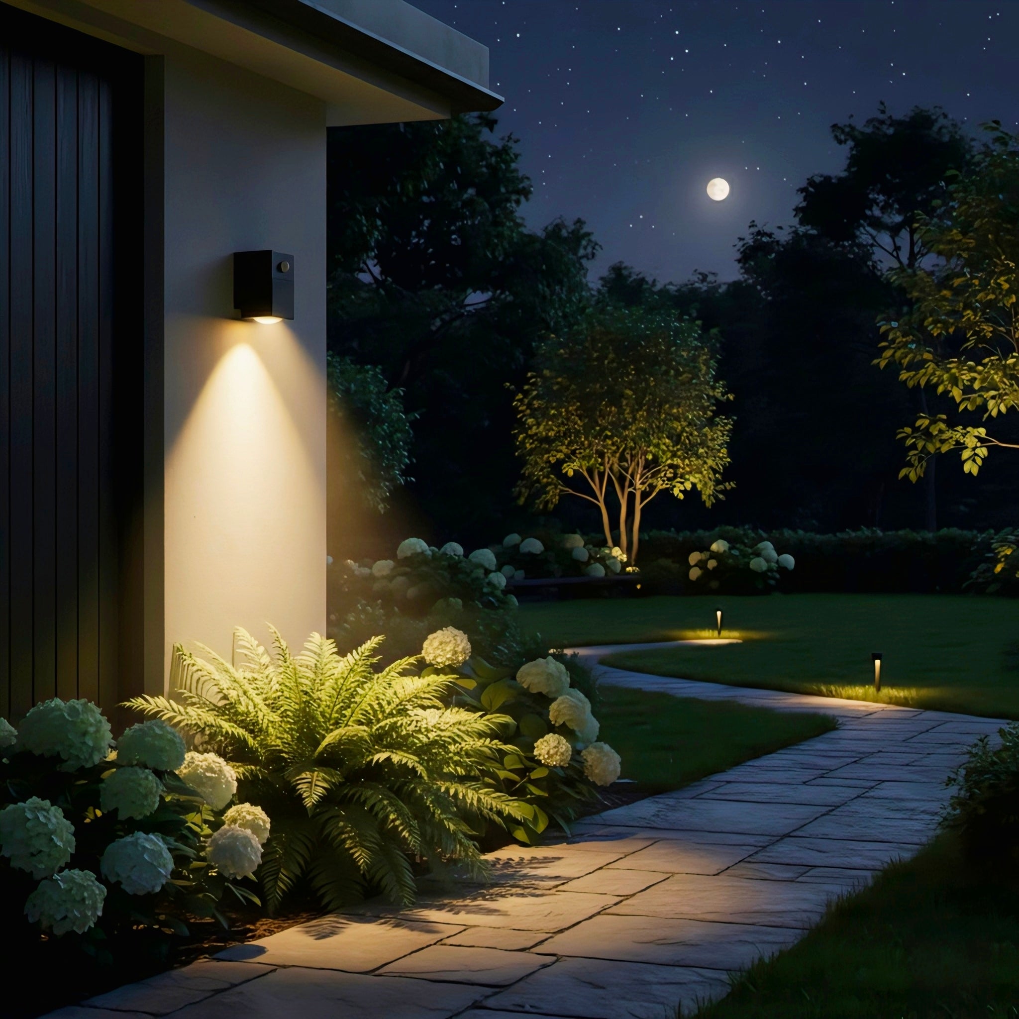 Adjustable Outdoor Wall Light with Motion Sensor and Weatherproof Design