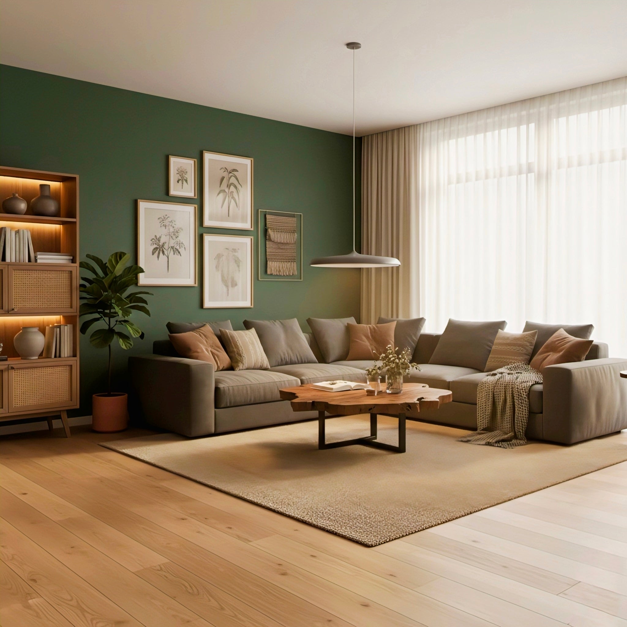 Scandinavian Disc Pendant Light with Soft LED Illumination