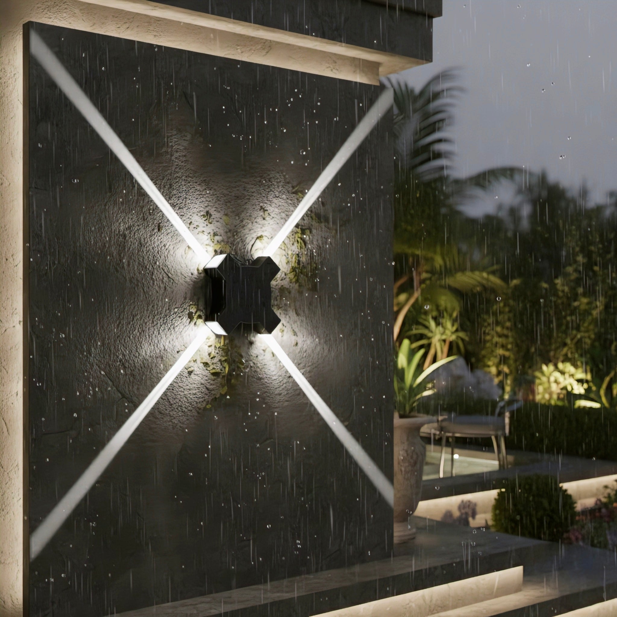 Sculptural Outdoor Wall Lighting with Refined Architectural Glow