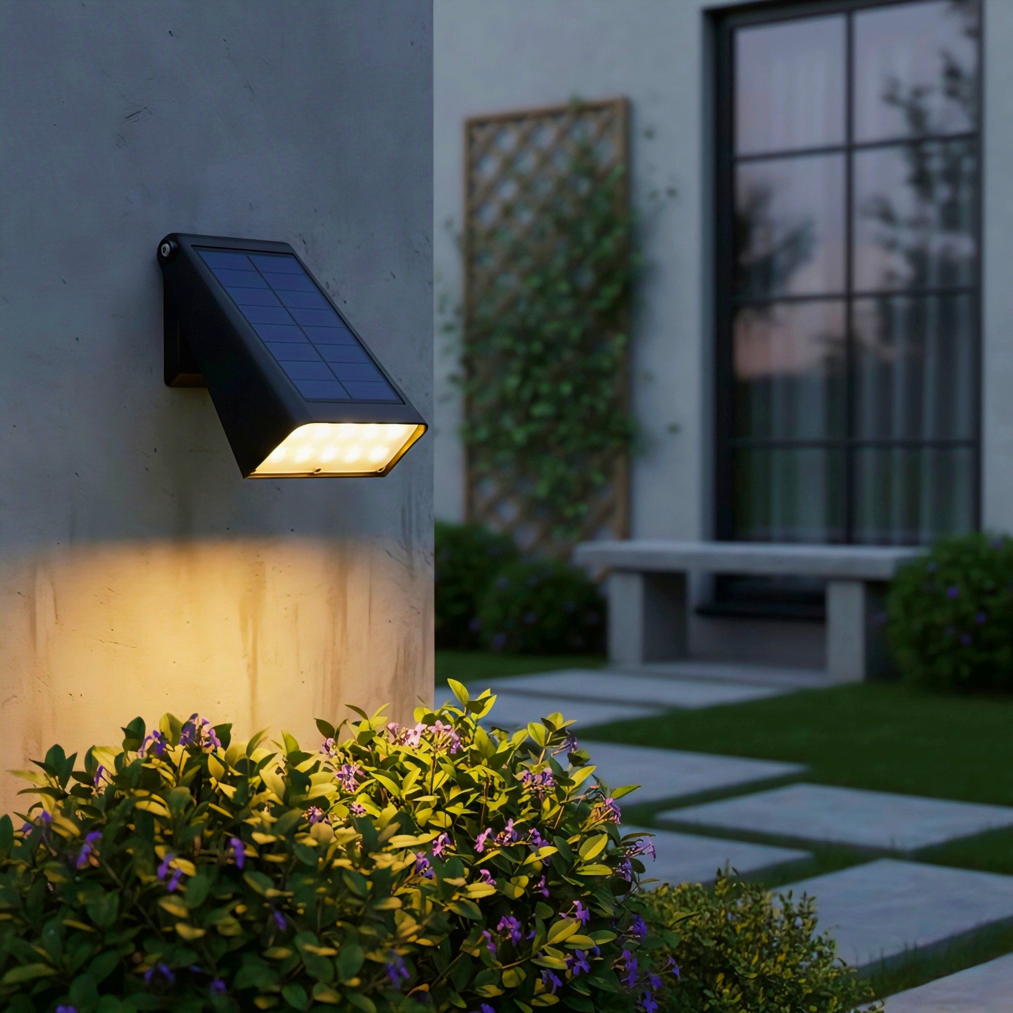Adjustable Solar Wall Light with Dual Brightness Modes