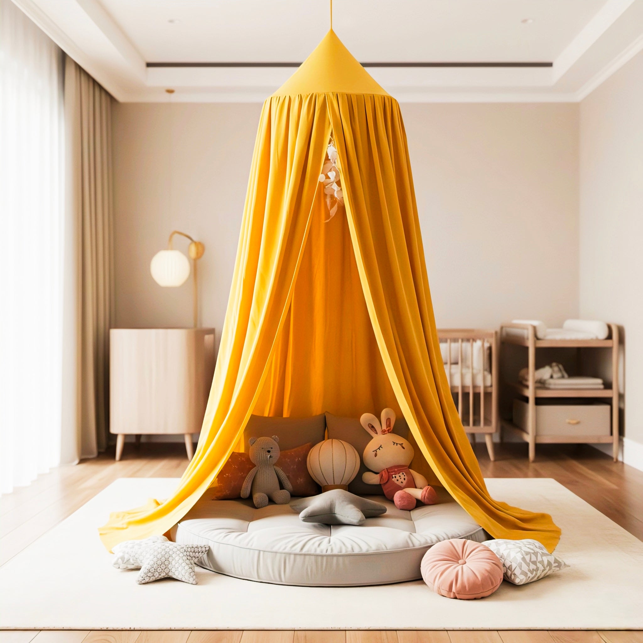 Soft Flowing Canopy for Cozy Children's Spaces