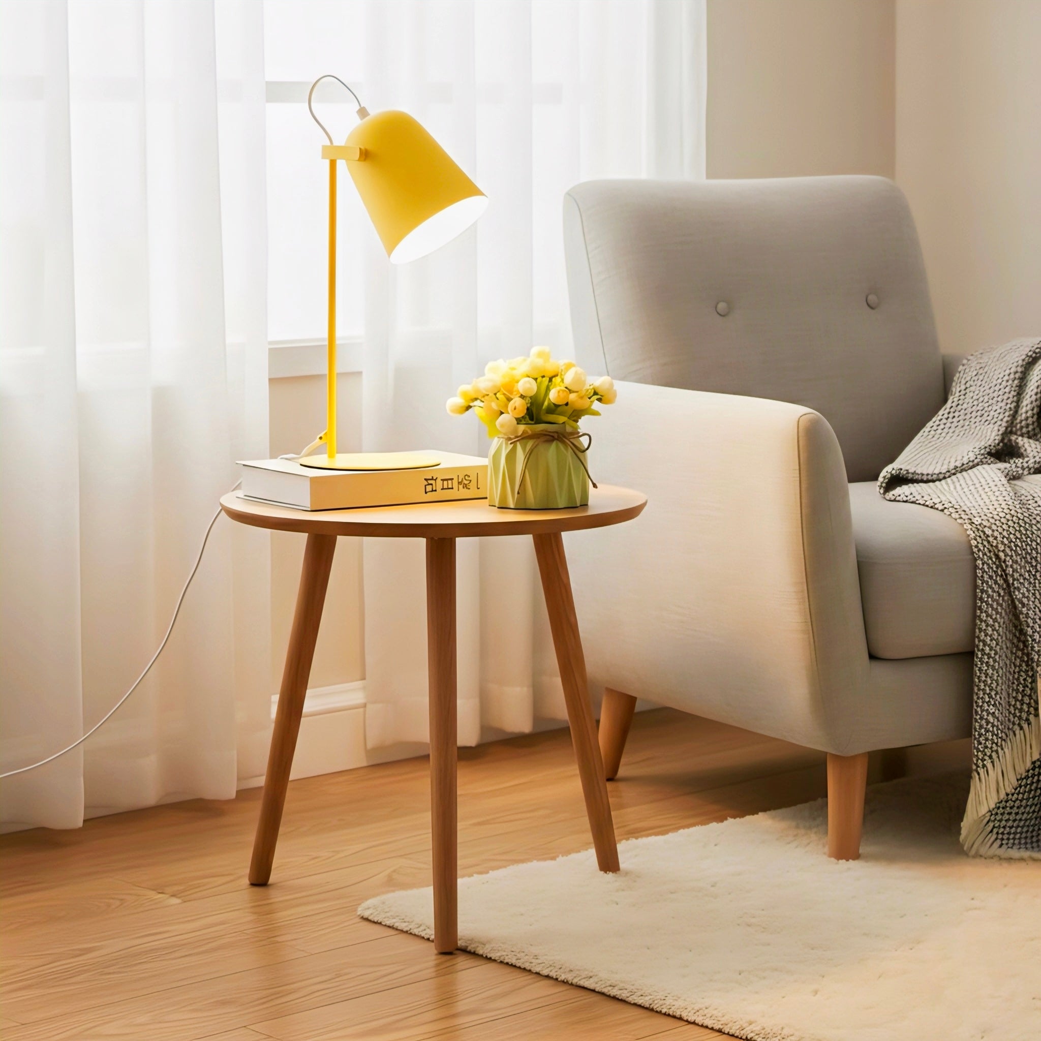 Rotating Table Lamp with Adjustable, Eye-Friendly Light