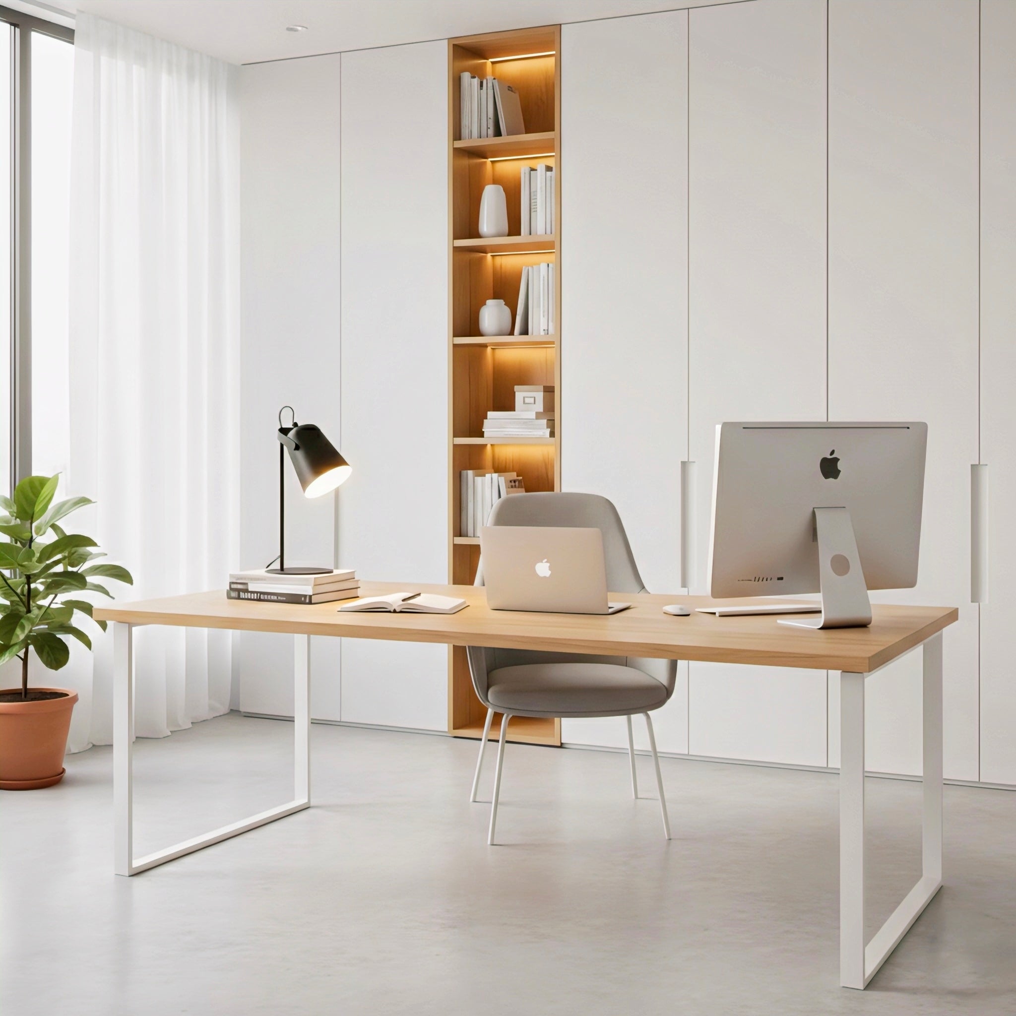 Rotating Table Lamp with Adjustable, Eye-Friendly Light