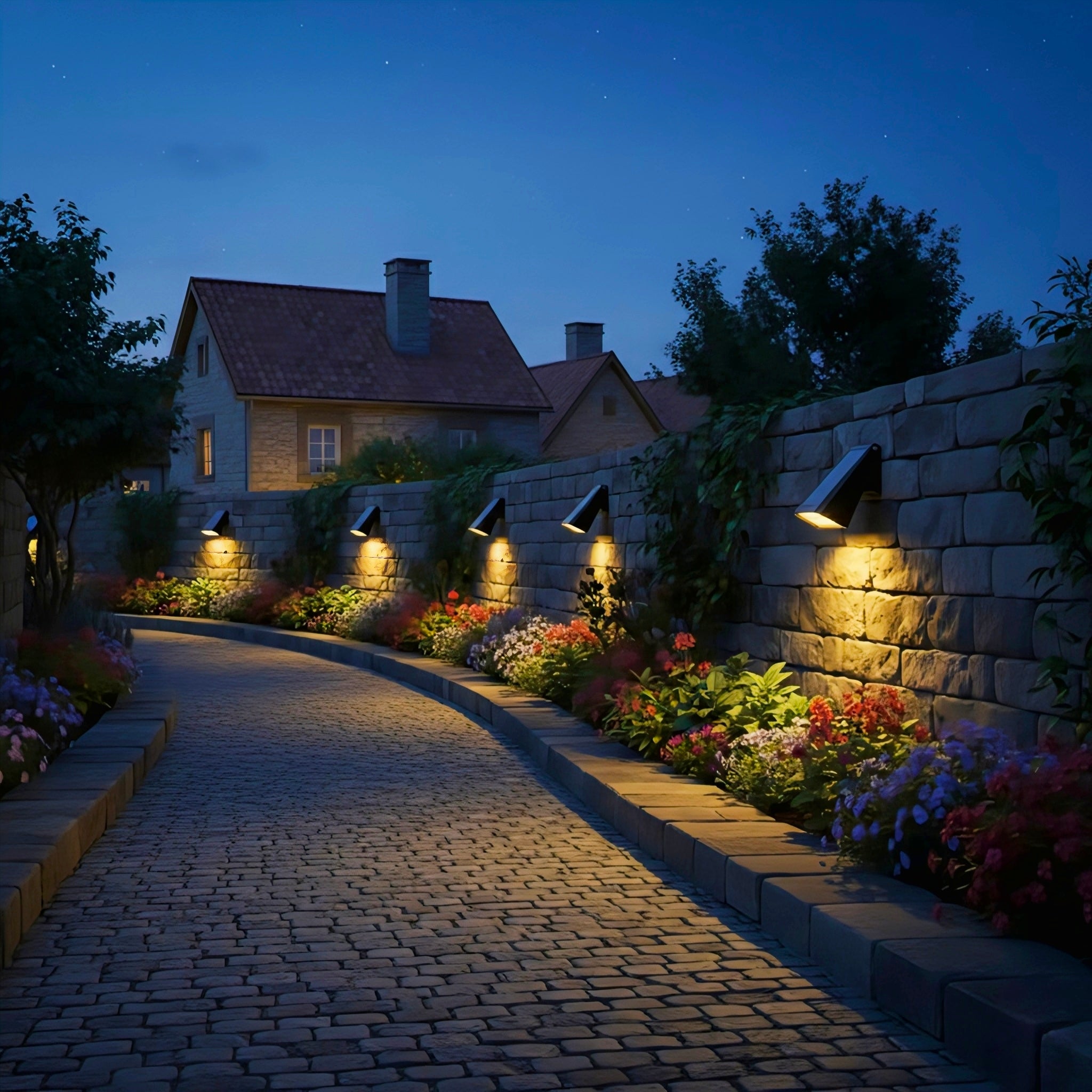 Adjustable Solar Wall Light with Dual Brightness Modes