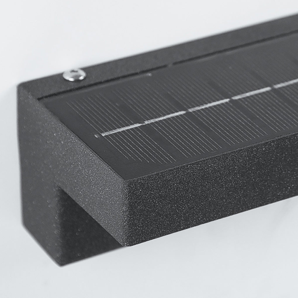 Contemporary Stainless Steel Outdoor Wall Light with Linear LED Glow