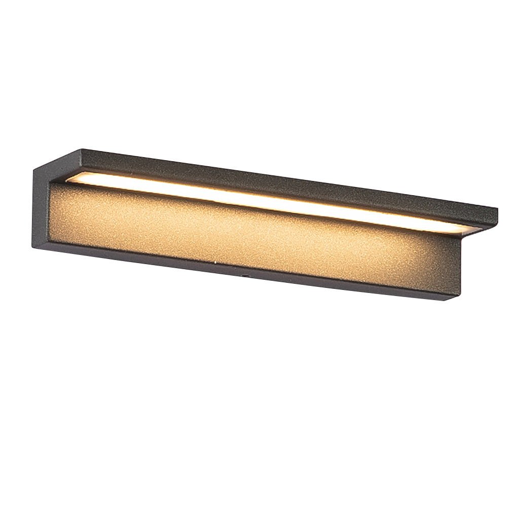 Contemporary Stainless Steel Outdoor Wall Light with Linear LED Glow