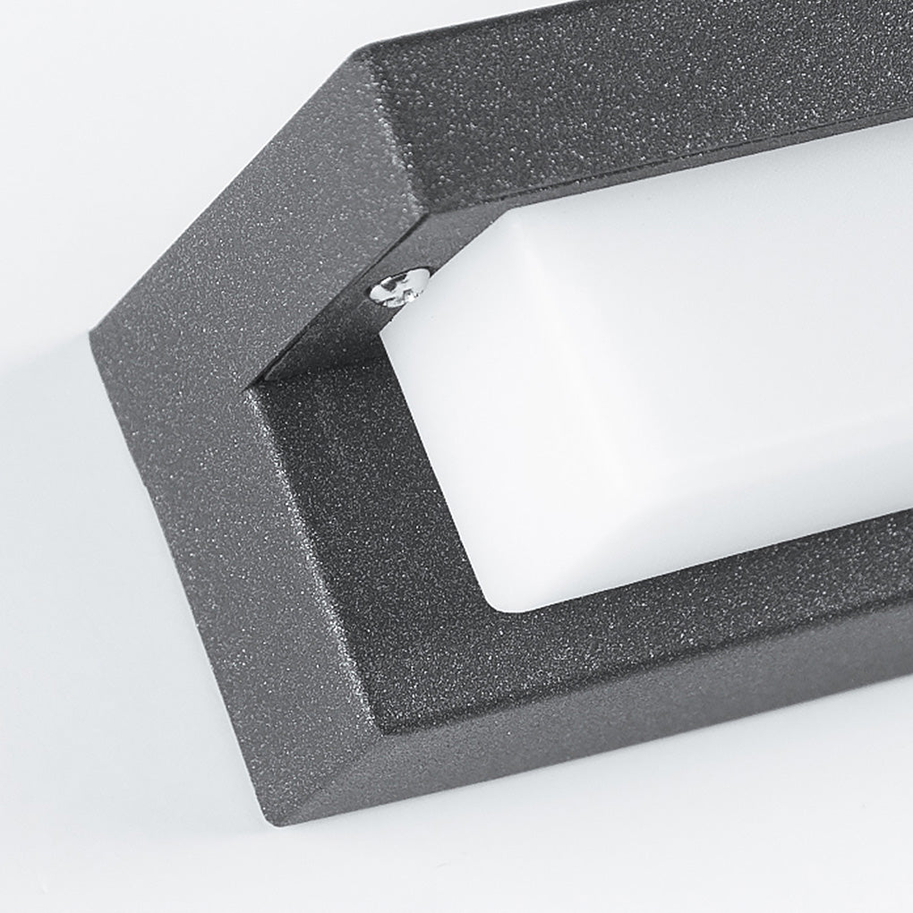 Contemporary Stainless Steel Outdoor Wall Light with Linear LED Glow